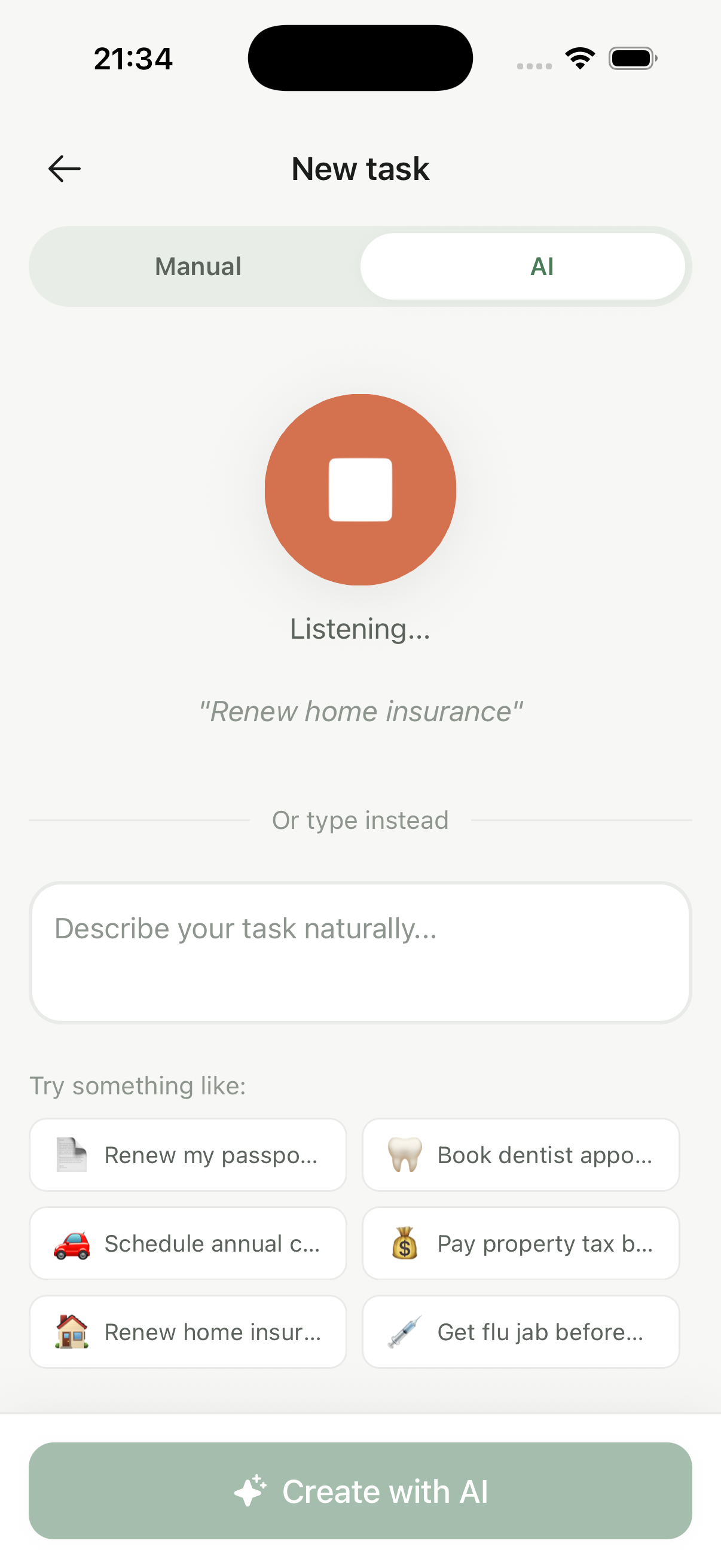 Voice recording with live transcript